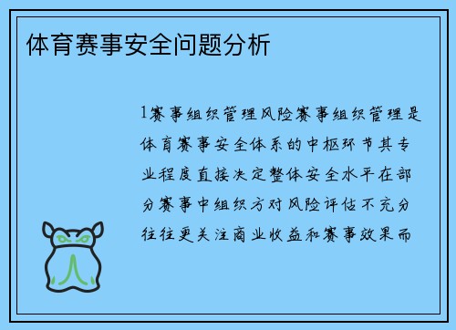 体育赛事安全问题分析
